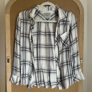 Rails White, Pink and Black Womens Plaid Buttondown